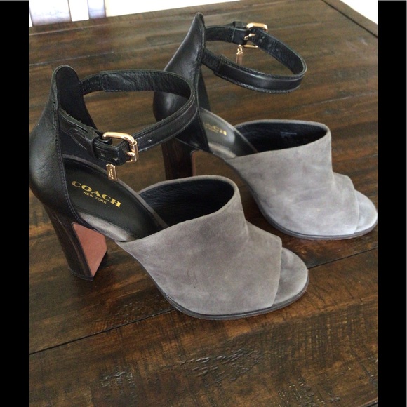 Coach Shoes - Coach Heels - Soft grey and black